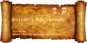 Kollát Pénelopé névjegykártya